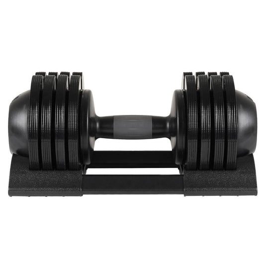 Adjustable Dumbbell, Total 52 Lbs. Black Steel Adjustable Dumbbell with Non-Slip Handle