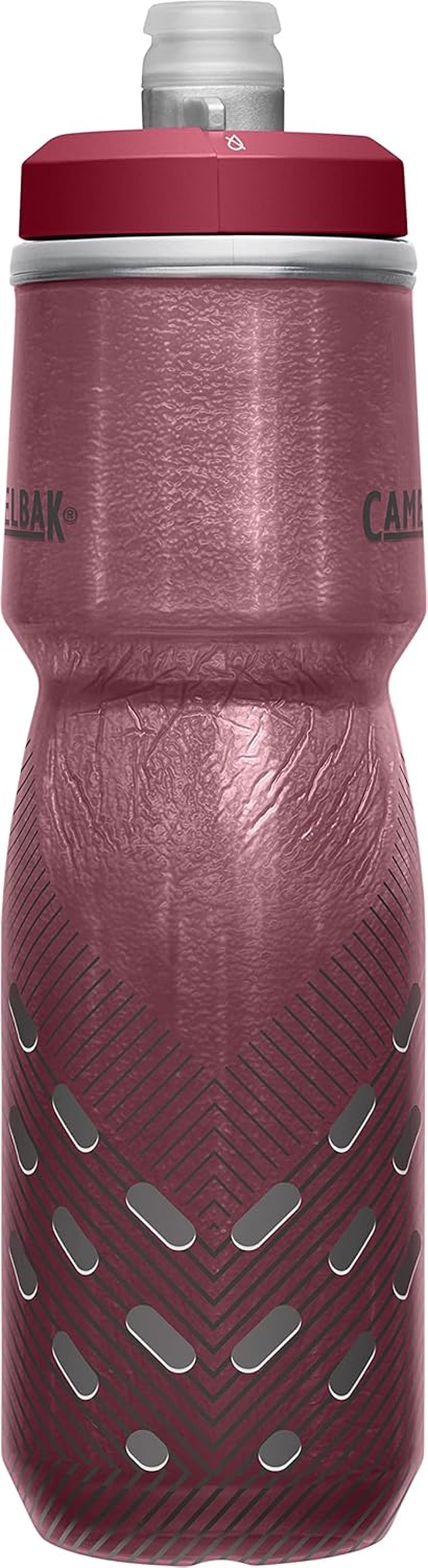 Podium Chill Bike Insulated Squeeze Water Bottle Burgunday Perforated, 24Oz